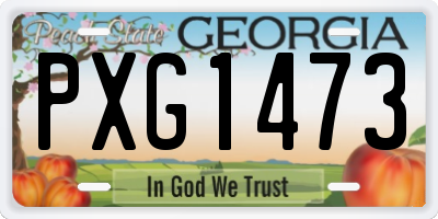 GA license plate PXG1473