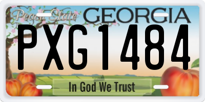 GA license plate PXG1484