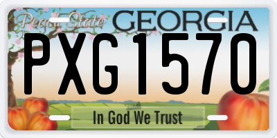 GA license plate PXG1570