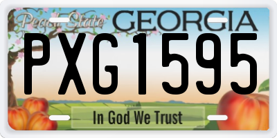 GA license plate PXG1595