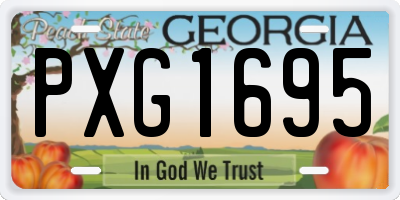 GA license plate PXG1695