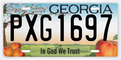 GA license plate PXG1697