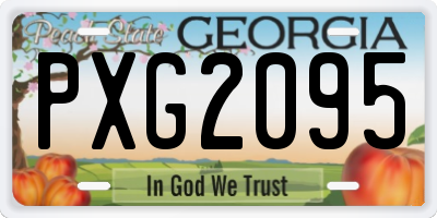 GA license plate PXG2095