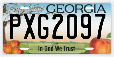 GA license plate PXG2097