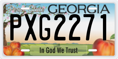 GA license plate PXG2271