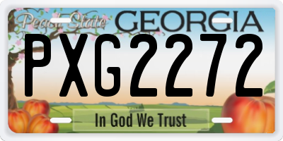 GA license plate PXG2272