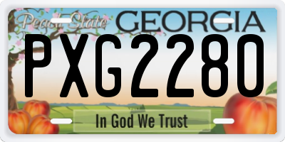 GA license plate PXG2280