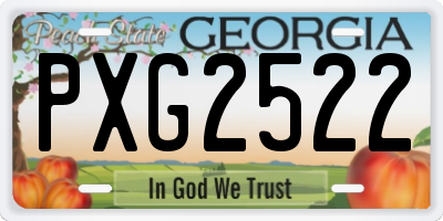GA license plate PXG2522