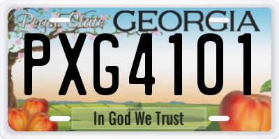 GA license plate PXG4101