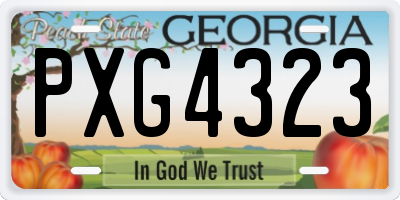 GA license plate PXG4323