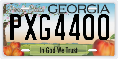 GA license plate PXG4400