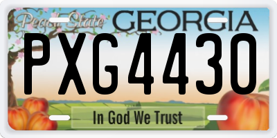 GA license plate PXG4430