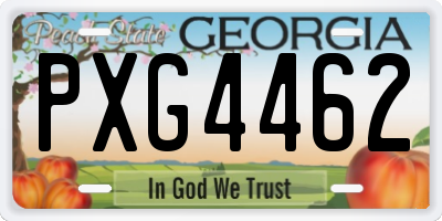 GA license plate PXG4462