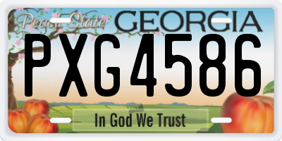 GA license plate PXG4586