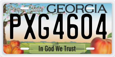 GA license plate PXG4604