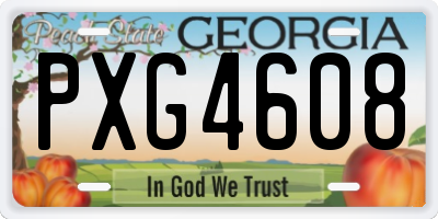 GA license plate PXG4608
