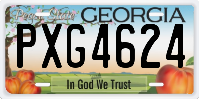 GA license plate PXG4624