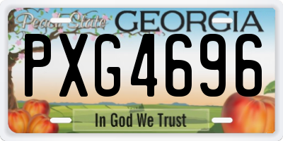 GA license plate PXG4696