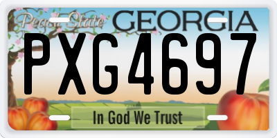GA license plate PXG4697