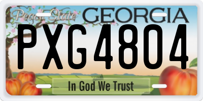 GA license plate PXG4804