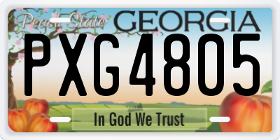 GA license plate PXG4805