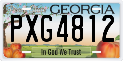 GA license plate PXG4812