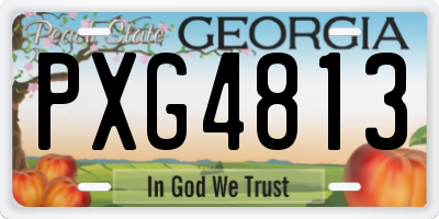 GA license plate PXG4813