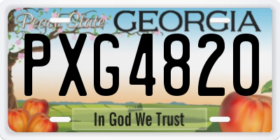 GA license plate PXG4820
