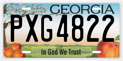GA license plate PXG4822