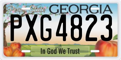 GA license plate PXG4823