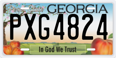 GA license plate PXG4824