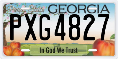 GA license plate PXG4827