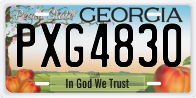 GA license plate PXG4830