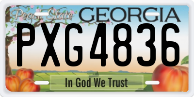 GA license plate PXG4836