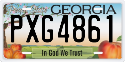 GA license plate PXG4861