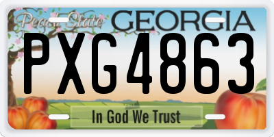 GA license plate PXG4863