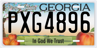 GA license plate PXG4896