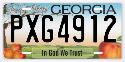 GA license plate PXG4912
