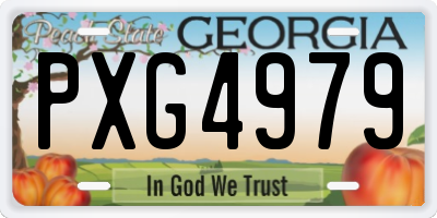 GA license plate PXG4979