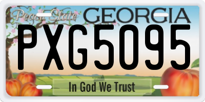GA license plate PXG5095