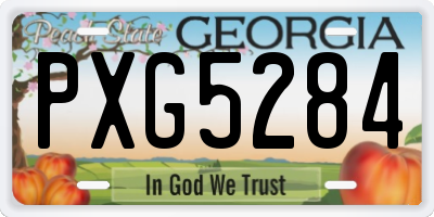 GA license plate PXG5284