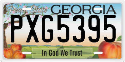 GA license plate PXG5395