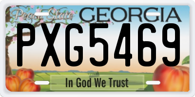 GA license plate PXG5469