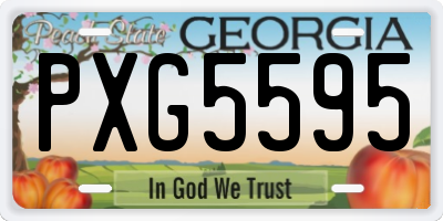 GA license plate PXG5595