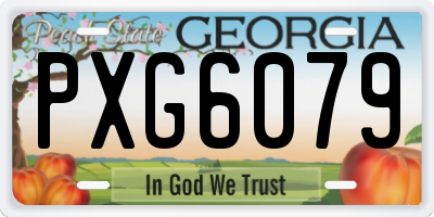 GA license plate PXG6079
