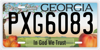 GA license plate PXG6083