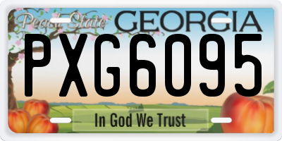 GA license plate PXG6095