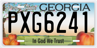 GA license plate PXG6241