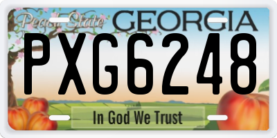 GA license plate PXG6248