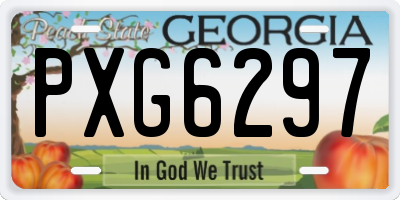 GA license plate PXG6297